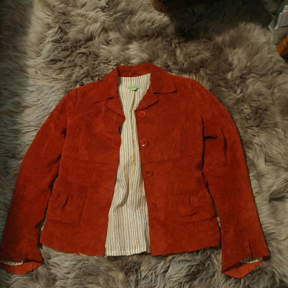 ❄John Carlisle red suede jacket